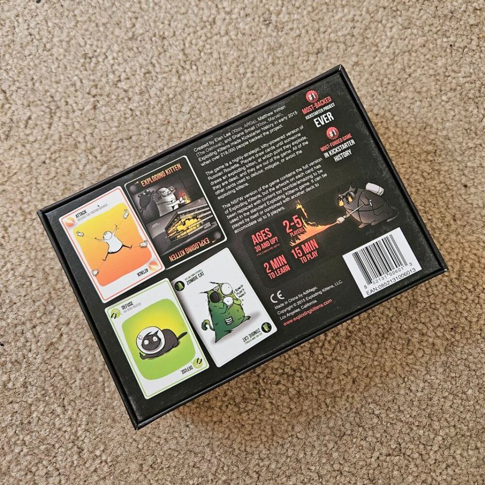 Exploding Kittens - NSFW Edition - Board Game - Complete - Picture 4 of 6